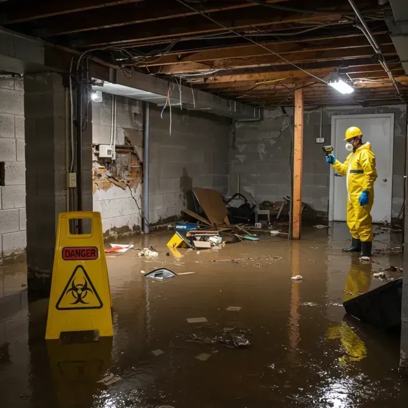 Flooded Basement Electrical Hazard in Chemung County, NY Property